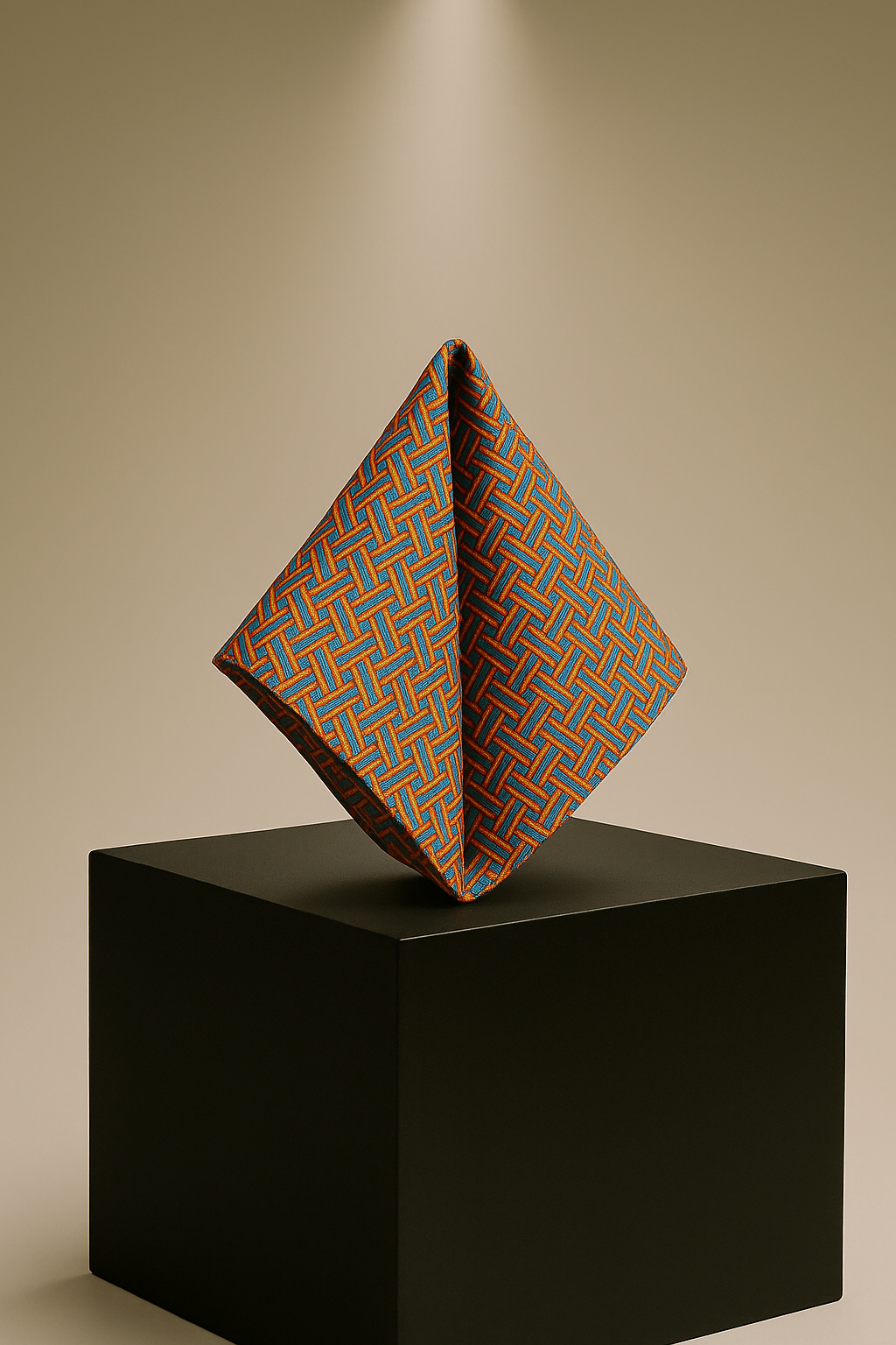 SUNSET GRID POCKET SQUARE (13 - 13 INCHES)