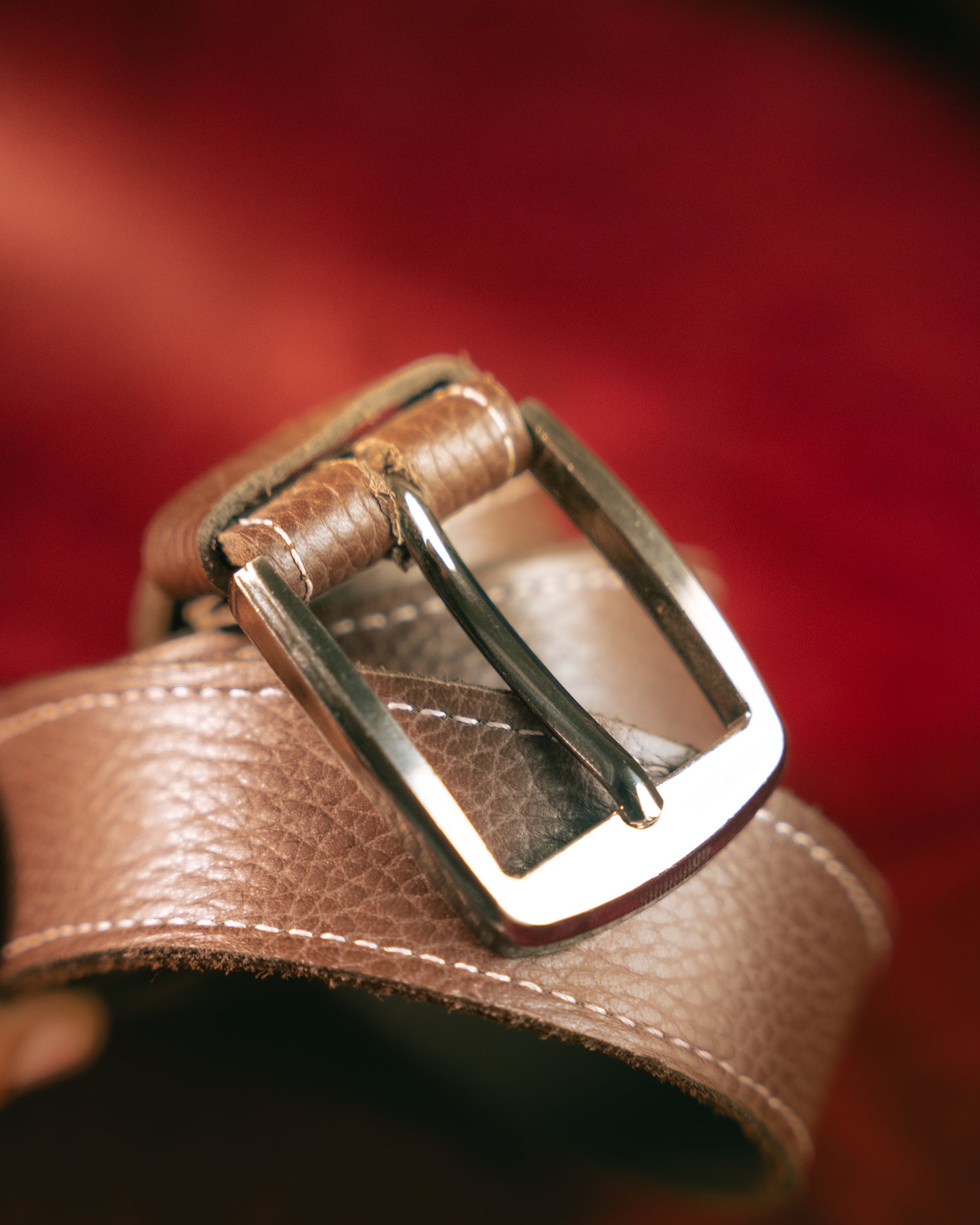 Dark Brown Textured Belt