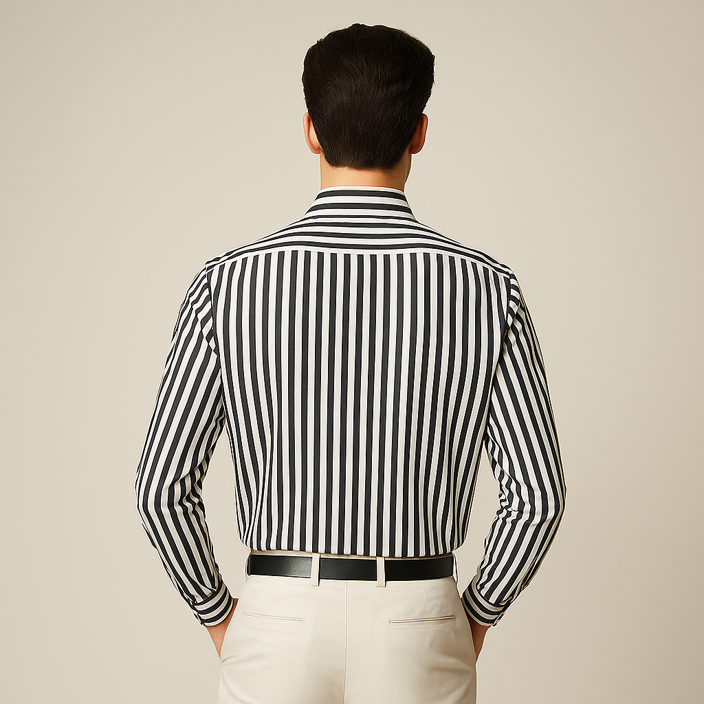Black Stirped Button Down