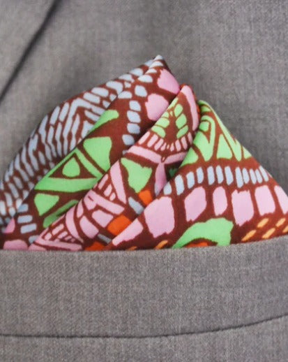 MOSAIC BLOOM POCKET SQUARE (13 - 13 INCHES)