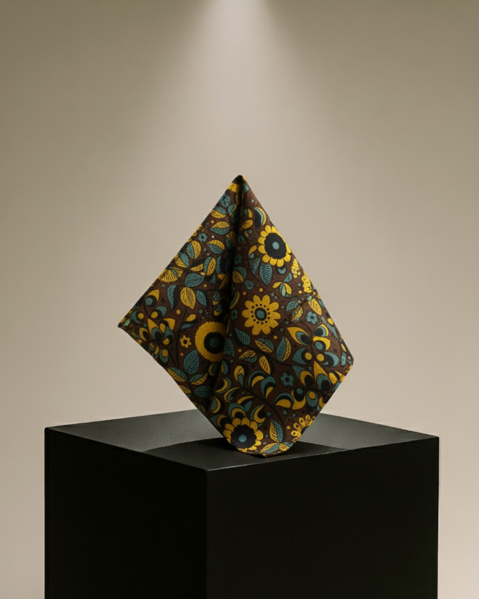 AUTUMN BLOOM VINTAGE POCKET SQUARE (13 - 13 INCHES)