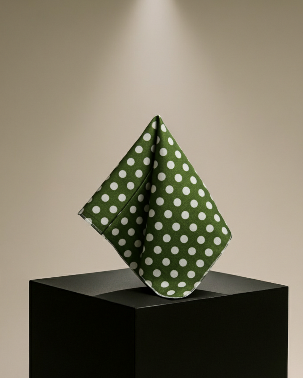 OLIVE DOT POCKET SQUARE (13 - 13 INCHES)