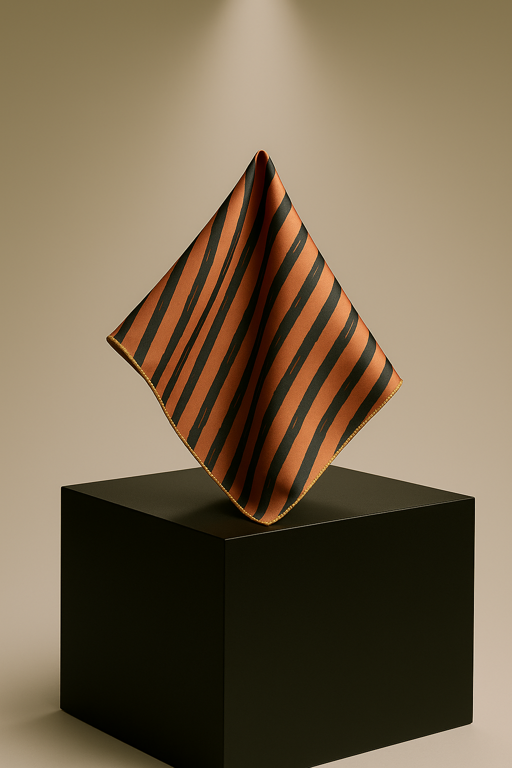 AMBER NOIR STRIPE POCKET SQUARE (13 - 13 INCHES)