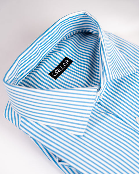 Blue Lined Formal Shirt