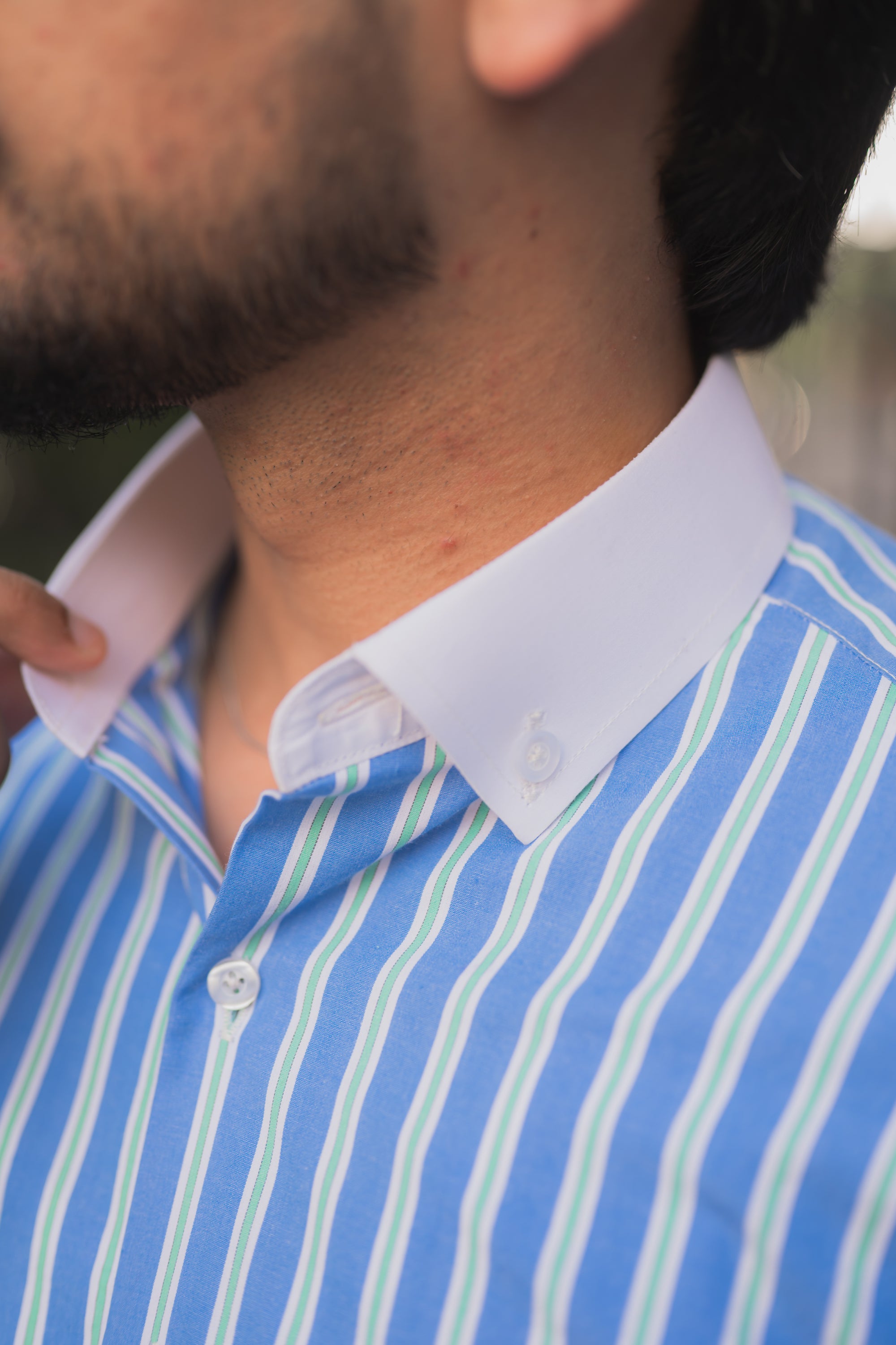 Blue-Green Lined Shirt