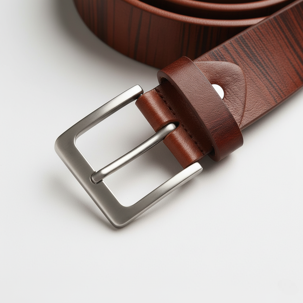 TEXTURED BROWN BELT