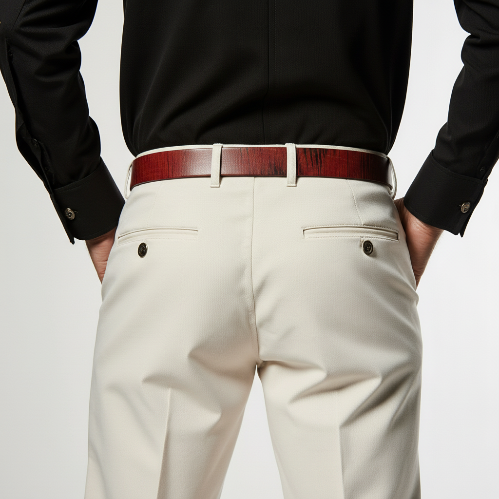 TEXTURED BROWN BELT
